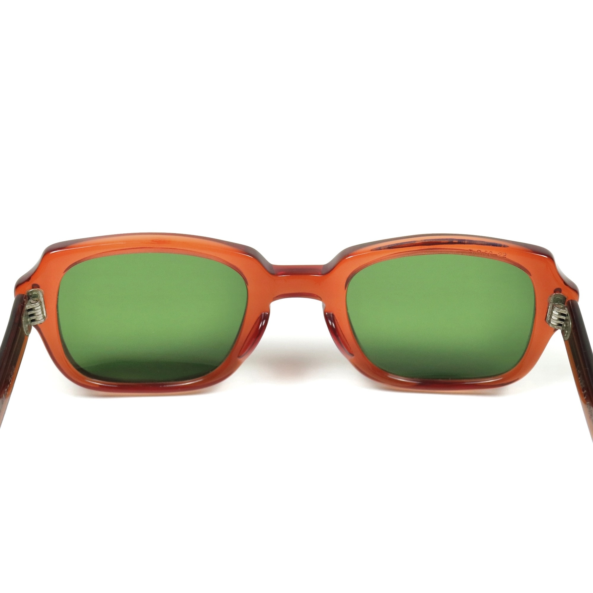 80s U.S. Military Issue Glasses Amber Red - Green Lens [50-22]