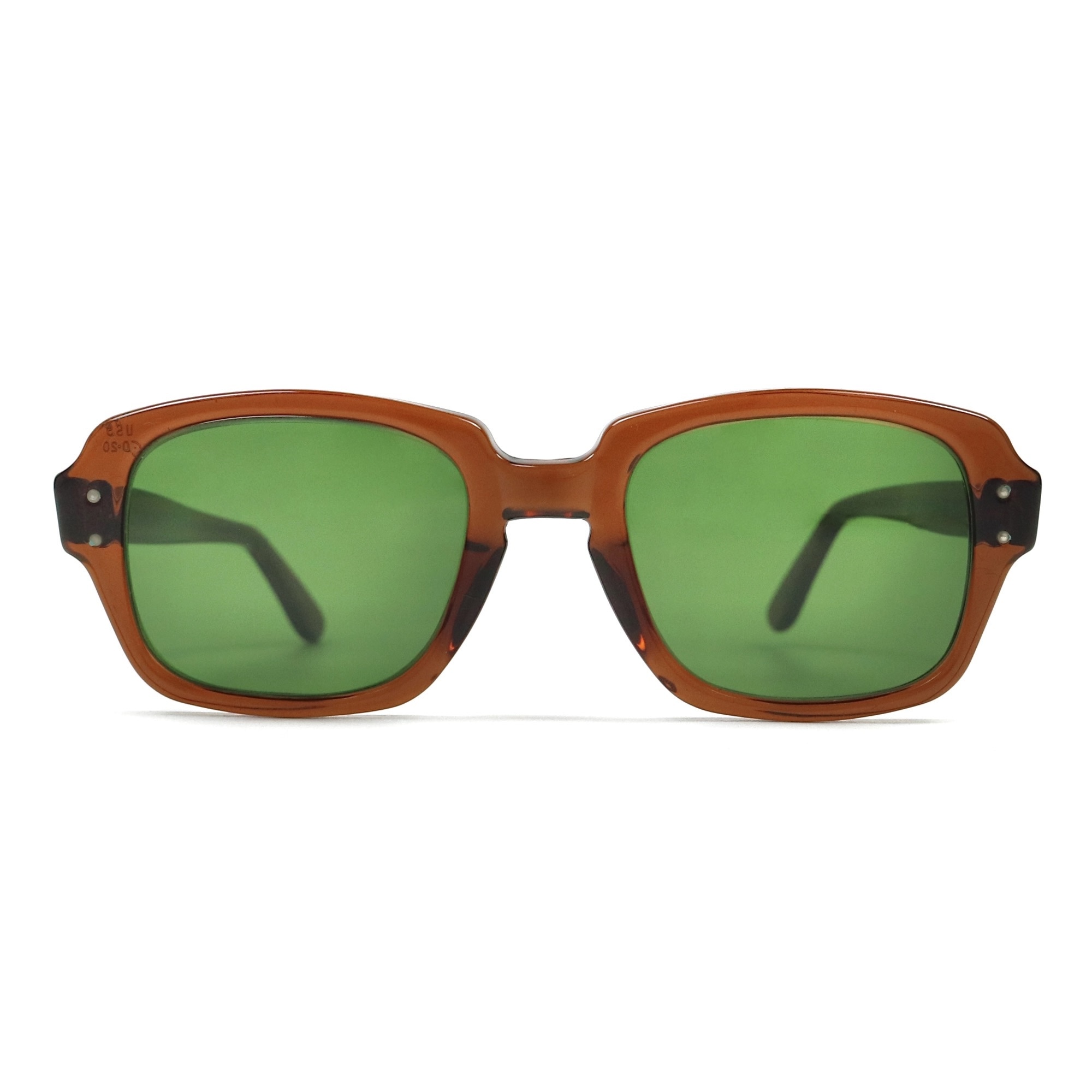 80s U.S. Military Issue Glasses Brown - Green Lens [50-20]