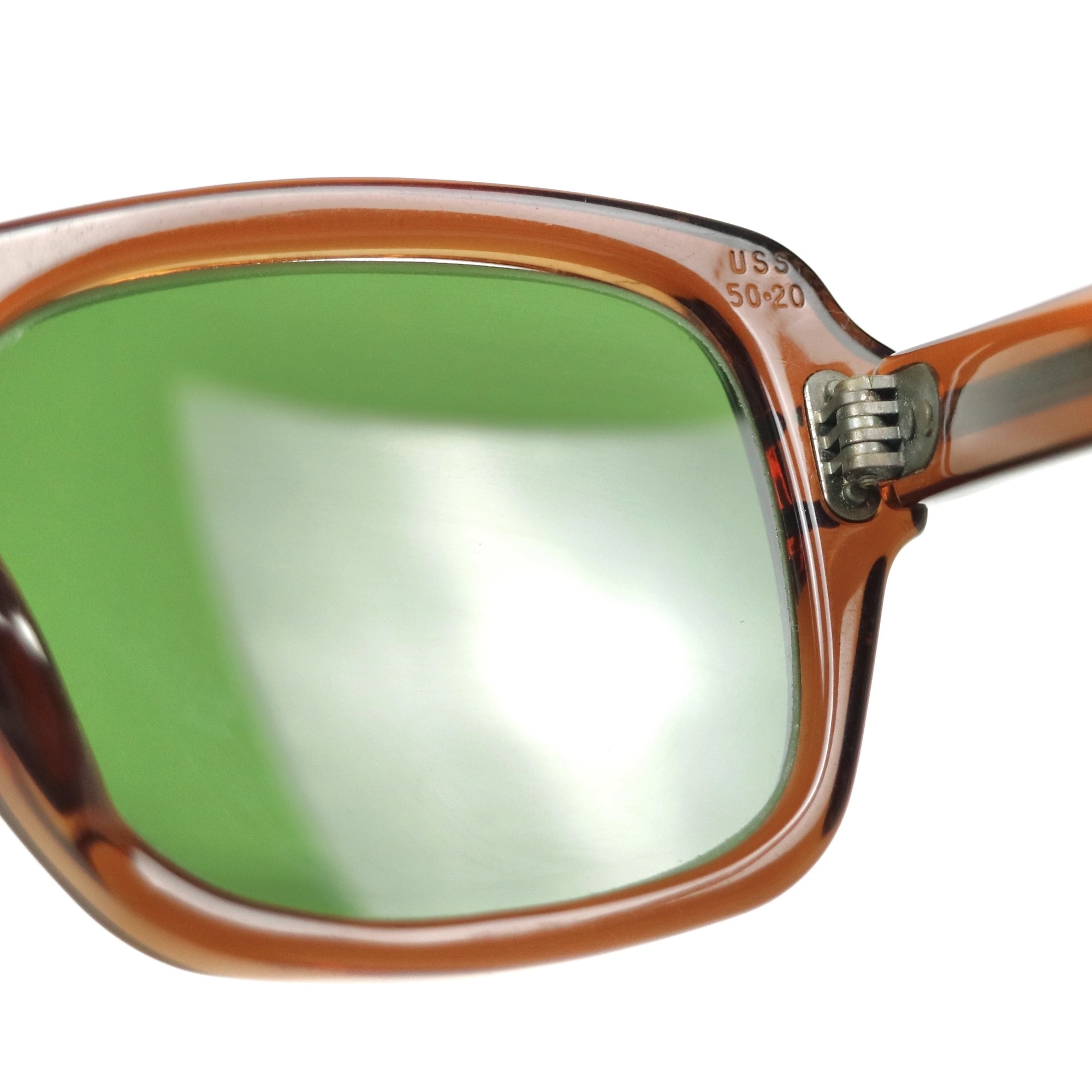 80s U.S. Military Issue Glasses Brown - Green Lens [50-20]