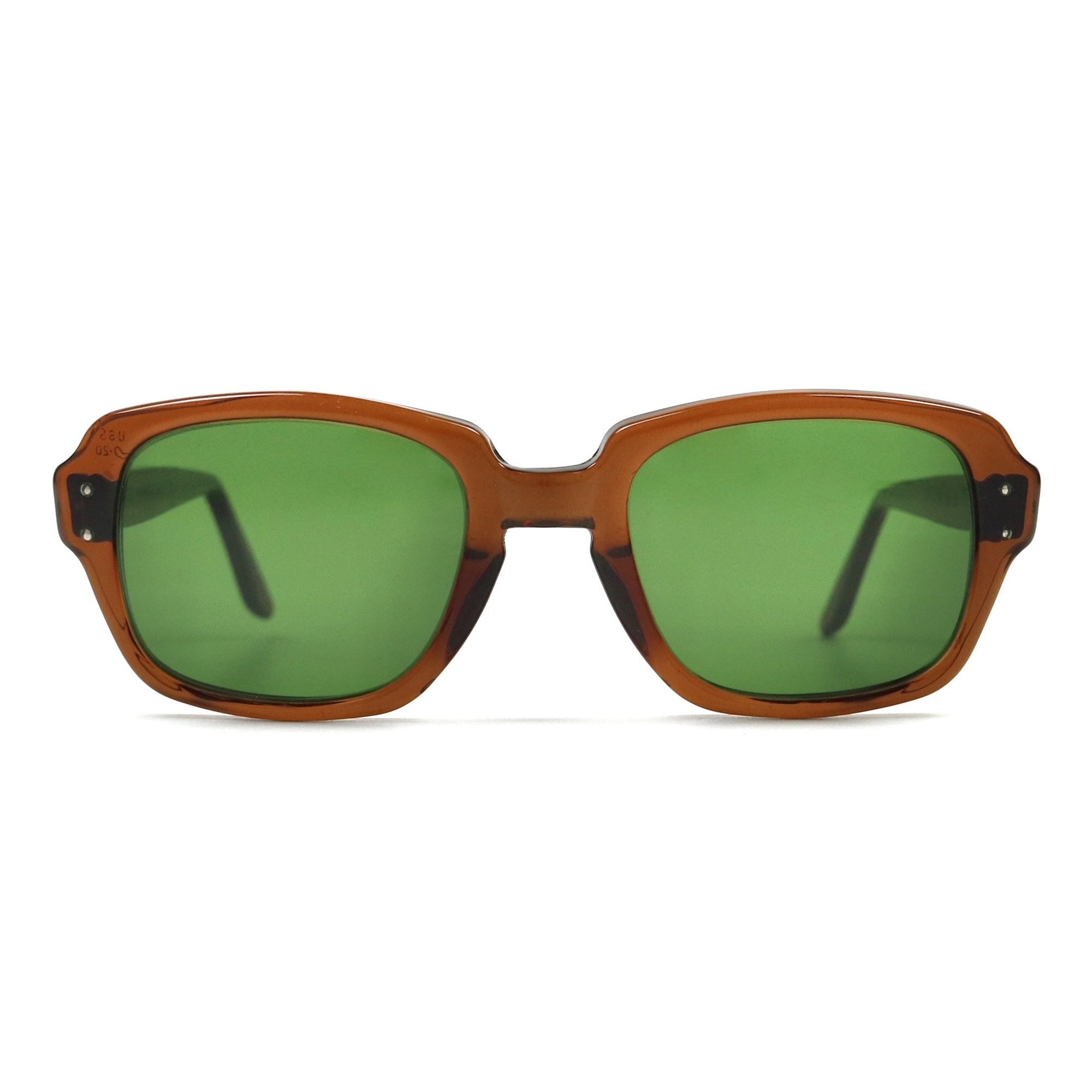 80s U.S. Military Issue Glasses Brown - Green Lens [50-20]