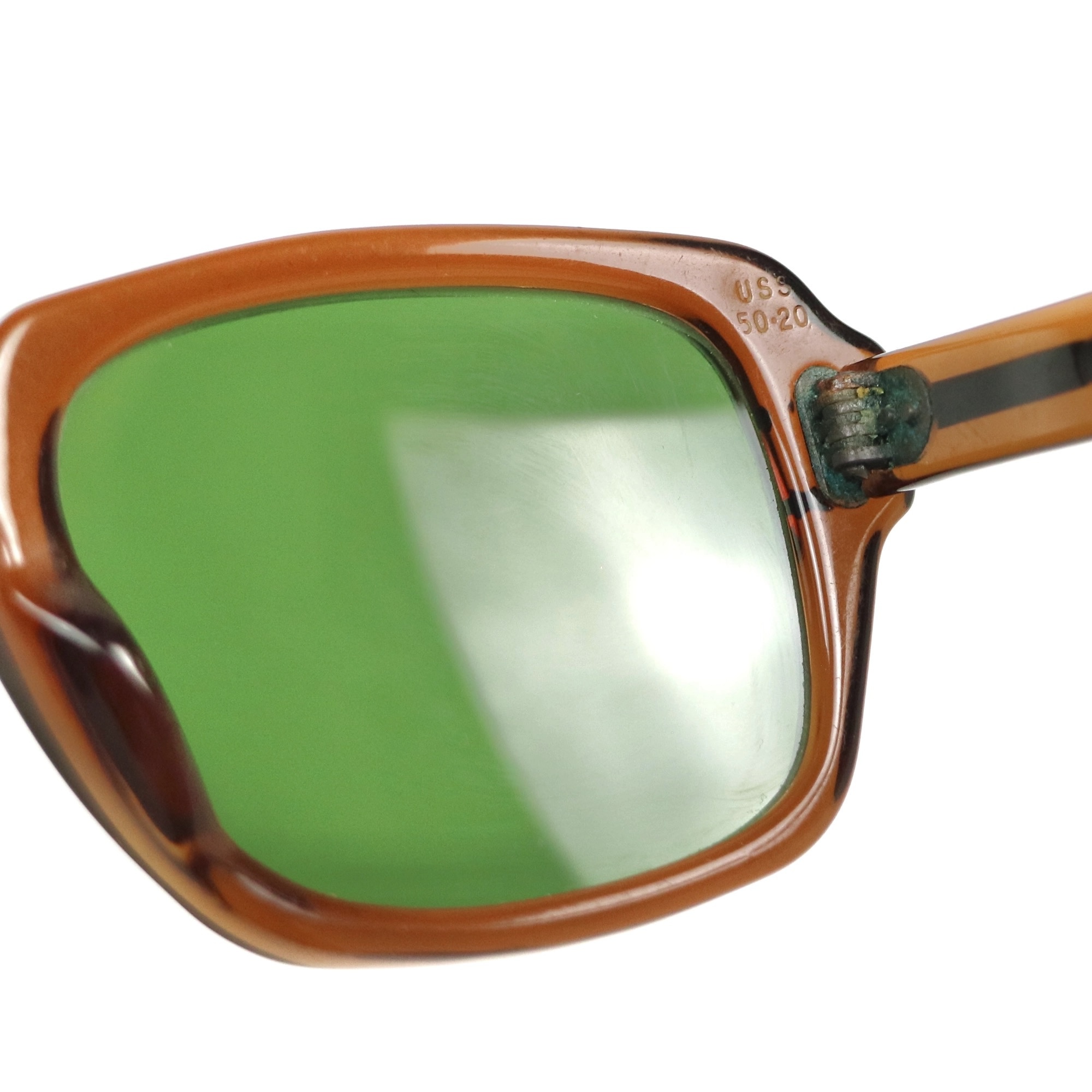 80s U.S. Military Issue Glasses Brown - Green Lens [50-20]