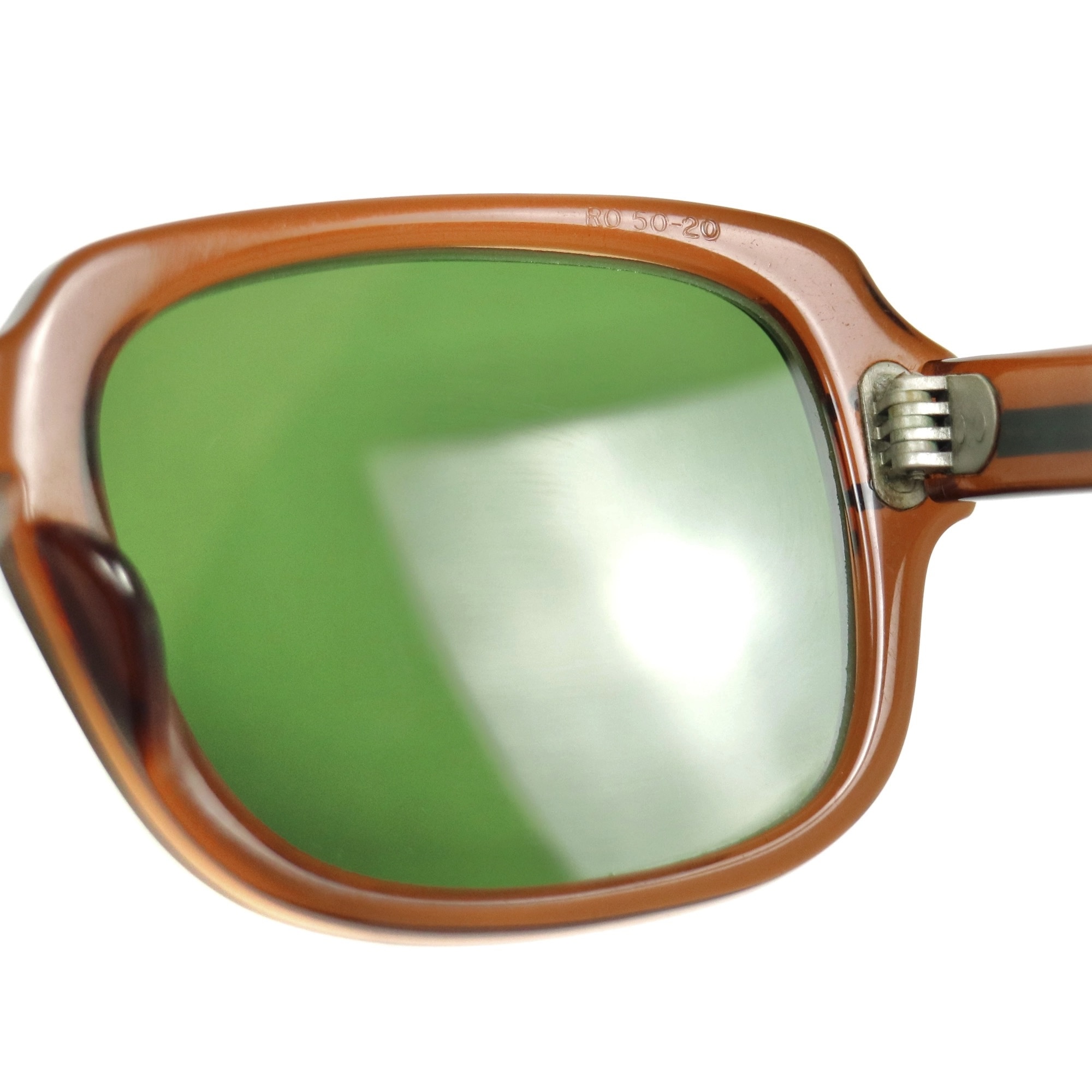80s U.S. Military Issue Glasses Brown - Green Lens [50-20]