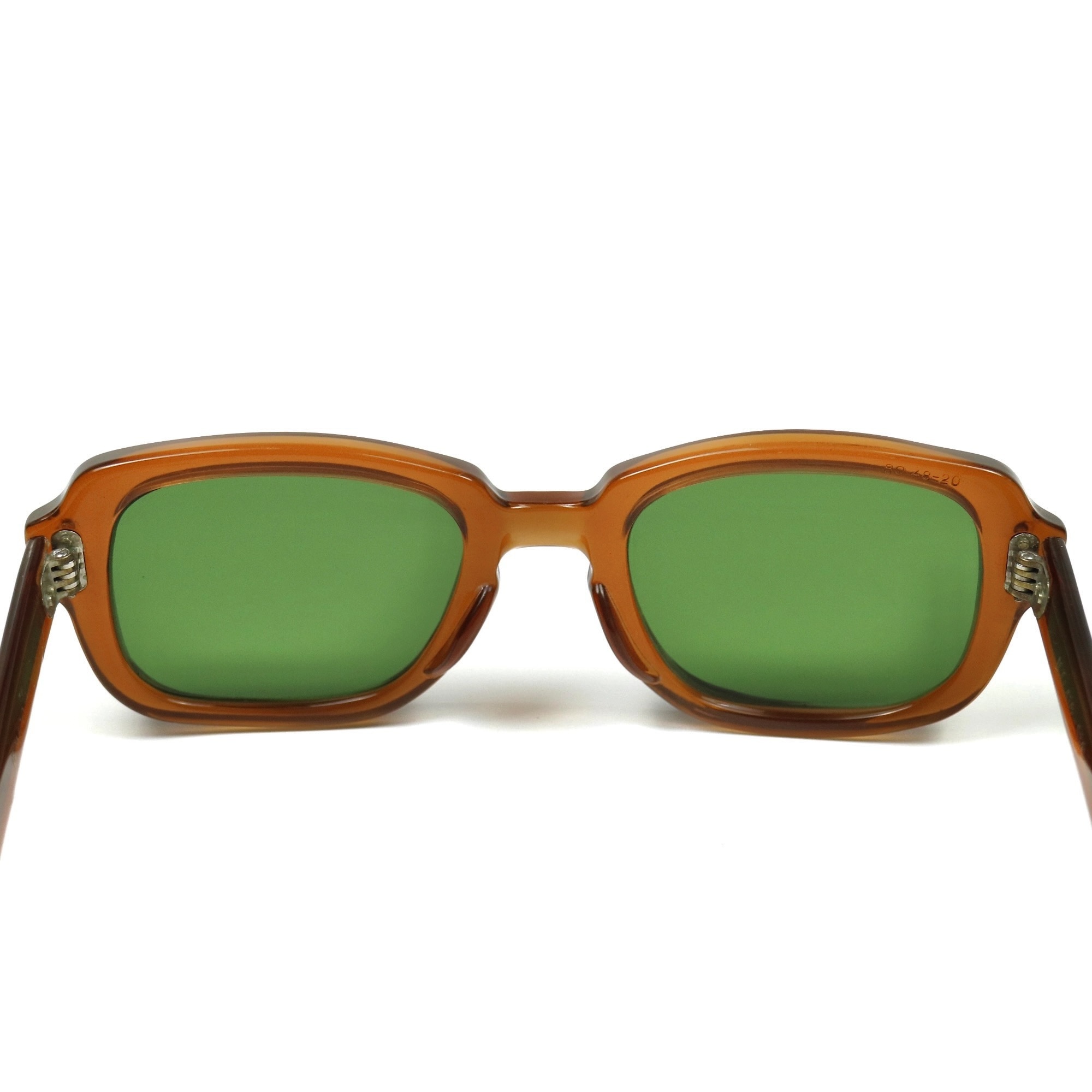 80s U.S. Military Issue Glasses Brown - Green Lens [48-20]