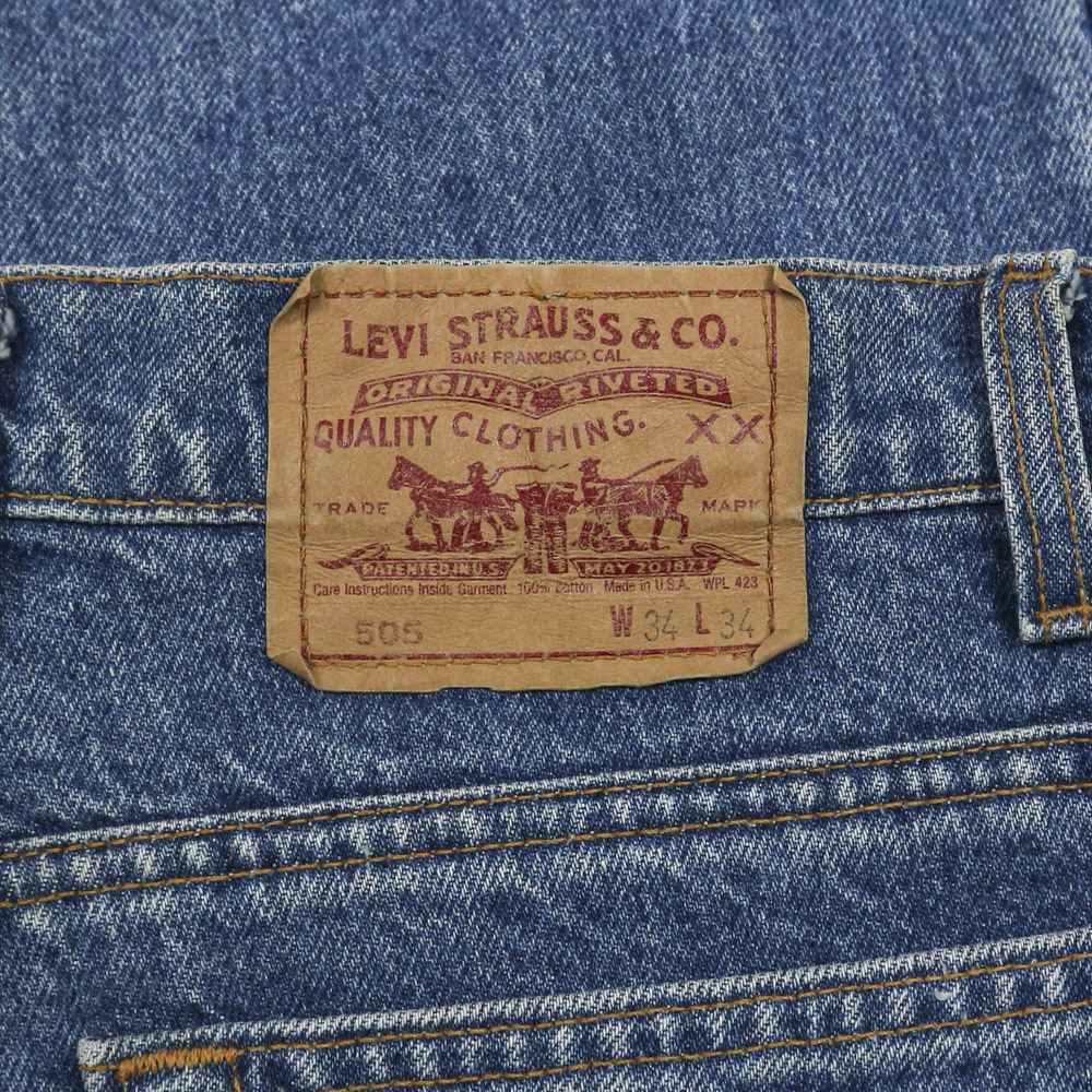 Vtg 80s Levi's 505 USA Denim Jeans Size 33