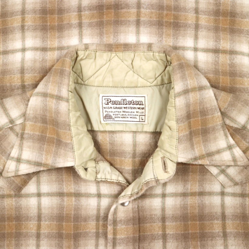 Vintage 70s Pendleton Wool Western Shirt Size M