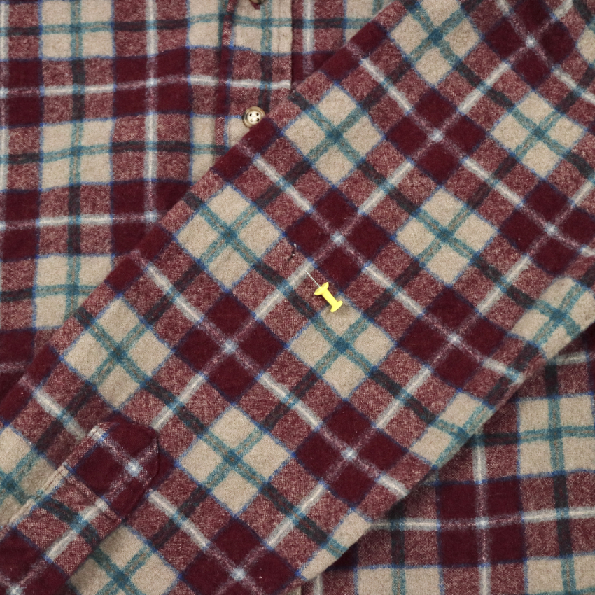 Vintage 70s Pendleton Wool Plaid Shirt Size S
