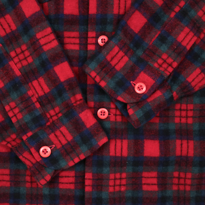 Vintage 70s Pendleton Wool Plaid Board Shirt Size L