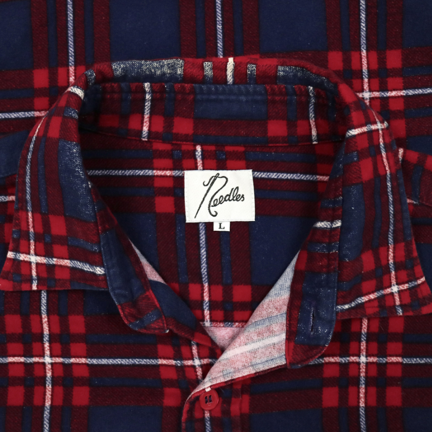 Needles Nepenthes Flannel Plaid Shirt Size L