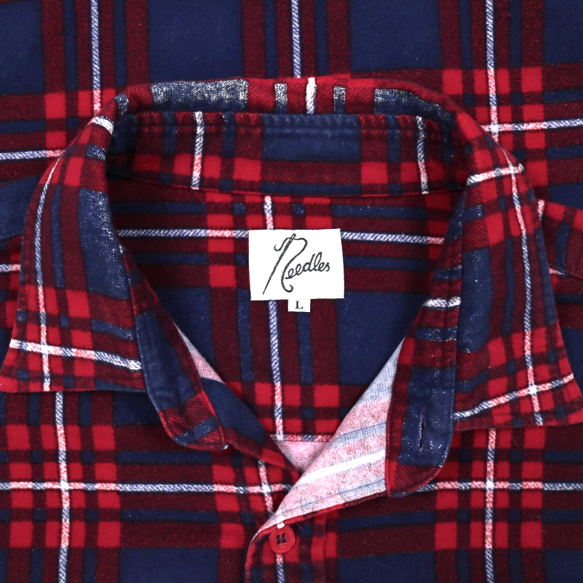 Needles Nepenthes Flannel Plaid Shirt Size L