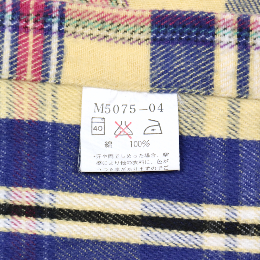 90s Wrangler Japan Flannel Work Shirt Size M