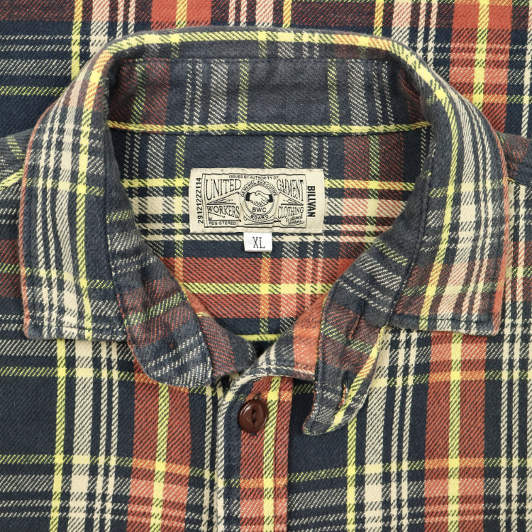 Billvan Plaid Flannel Work Shirt Size L