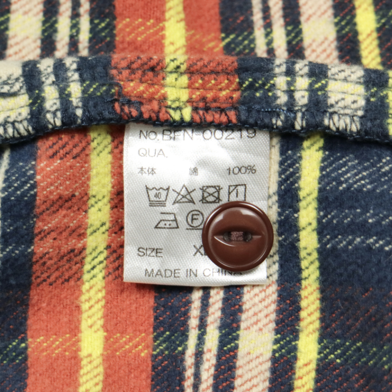 Billvan Plaid Flannel Work Shirt Size L