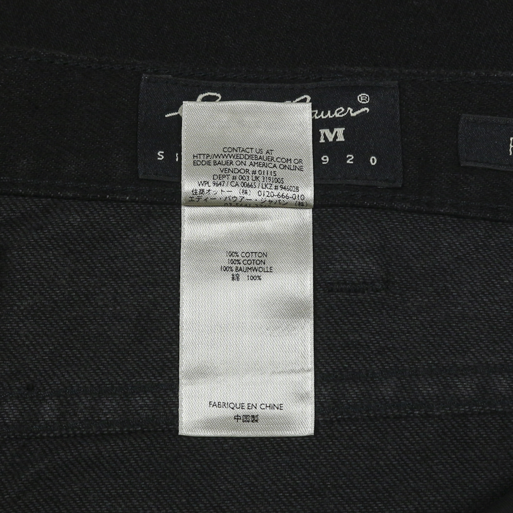 Eddie Bauer Relaxed Fit Black Denim Jeans Size 34