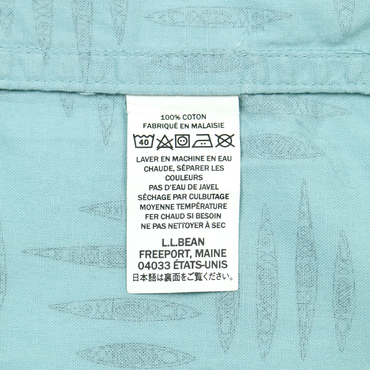 L.L.Bean Cotton Open-collar Shirt Size S