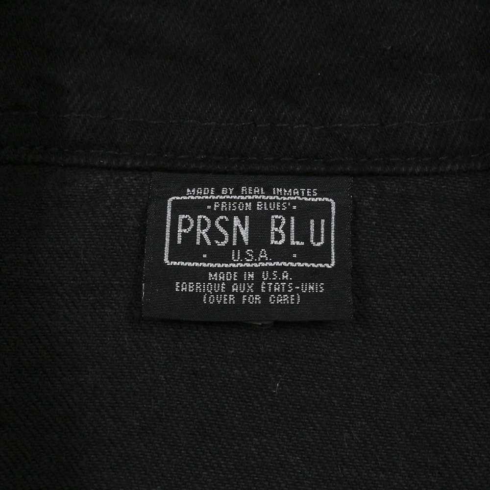 Prison Blues USA Black Denim Chore Coat Size L