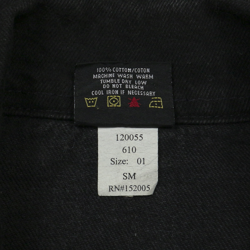 Prison Blues USA Black Denim Chore Coat Size L