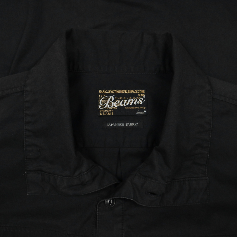 Beams Japan Black Utility Shirt Size S