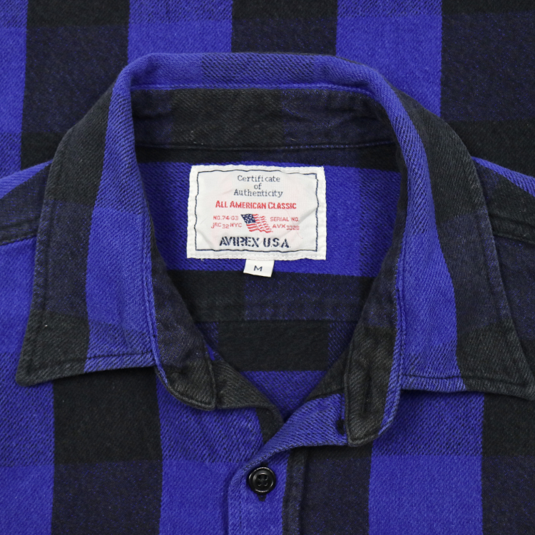 Avirex Company Flannel Work Shirt Size S