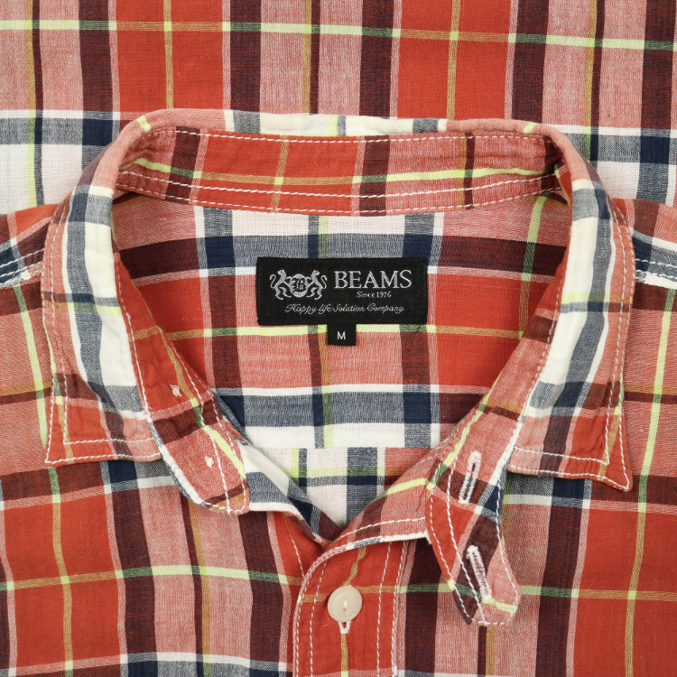 Beams Japan Plaid Work Shirt Size S