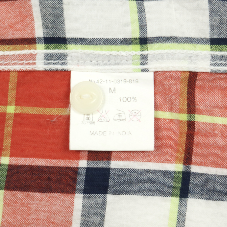 Beams Japan Plaid Work Shirt Size S