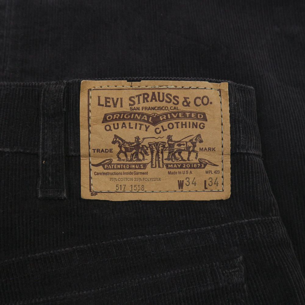 Vintage 80s Levi's 517 USA Corduroy Bootcut Jeans Size 33