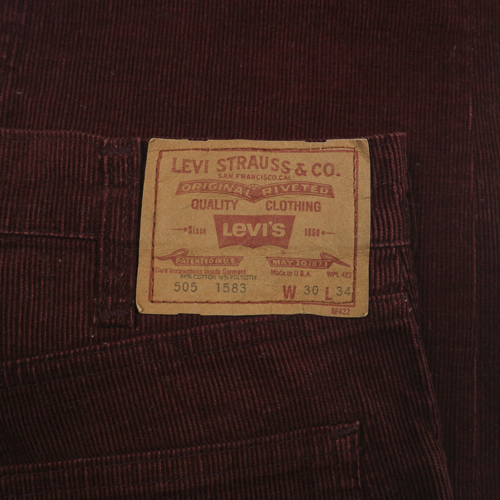Vintage 70s Levi's 505 USA Corduroy Jeans Size 30