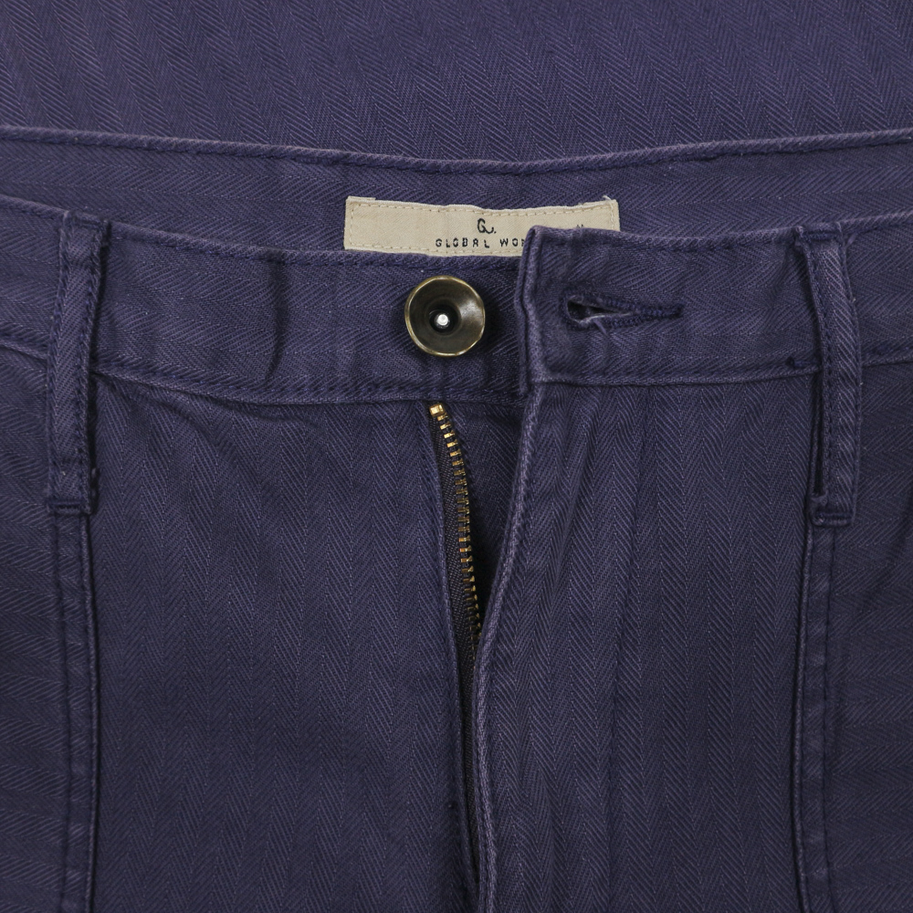 Global Work Purple Herringbone Baker Pants Size 32