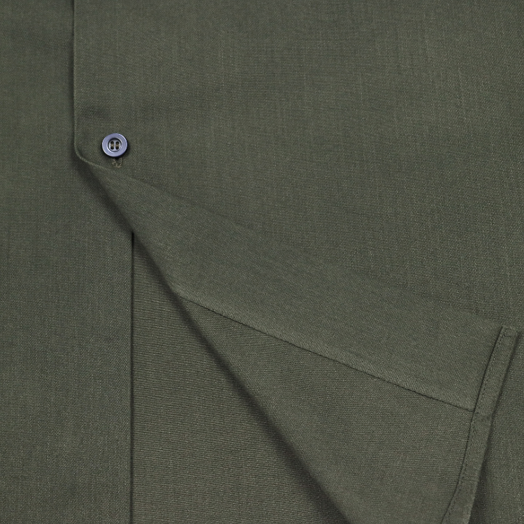Vintage 70s Sears Perma Prest Olive Shirt Size L