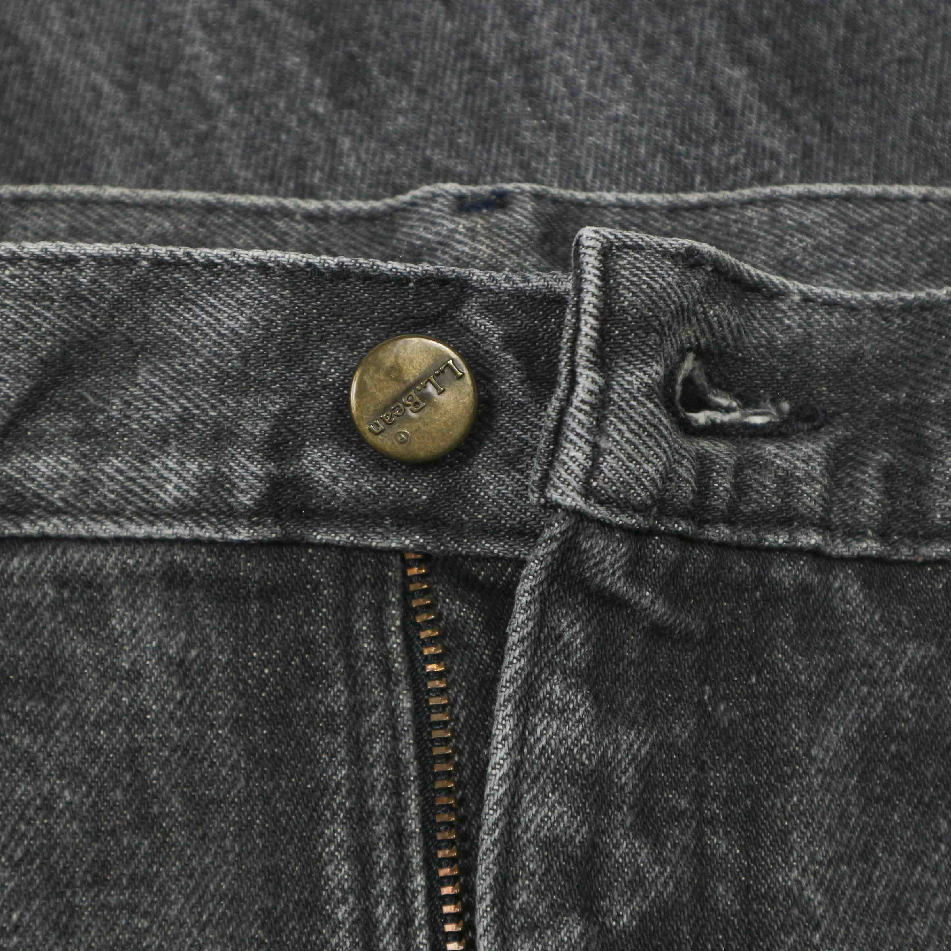 Vtg 80s L.L.Bean USA Black Denim Jeans Size 36