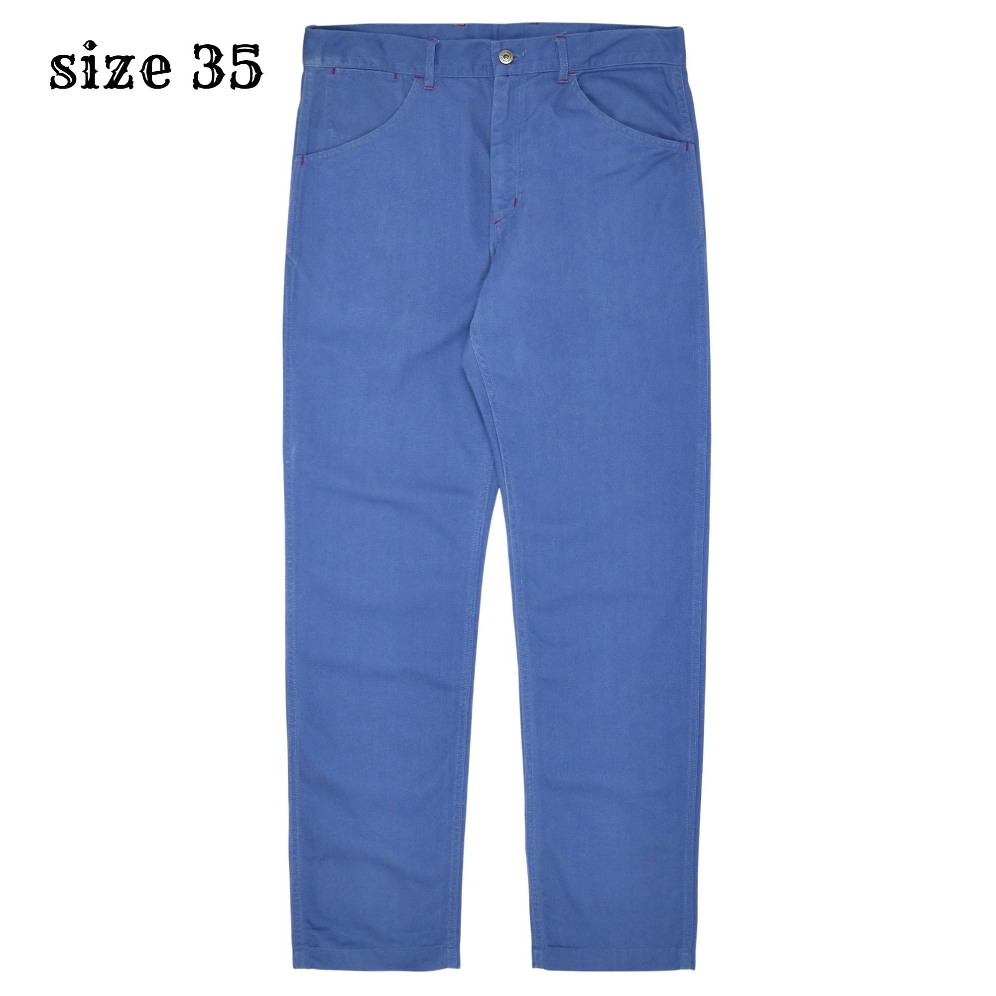 Engineered Garments Blue Herringbone Work Pants Size L / W35