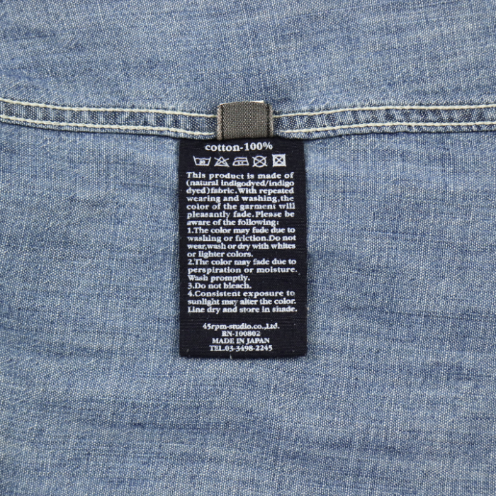 45rpm 45R Japan Western Shirt Size M