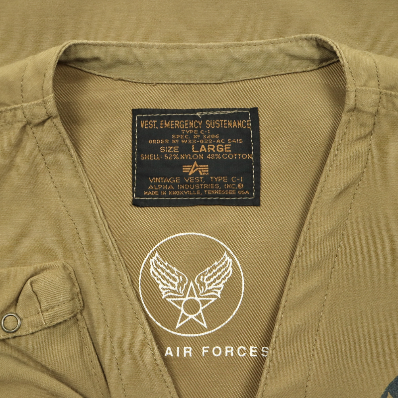 Alpha Industries Vintage Series C-1 Vest Size L