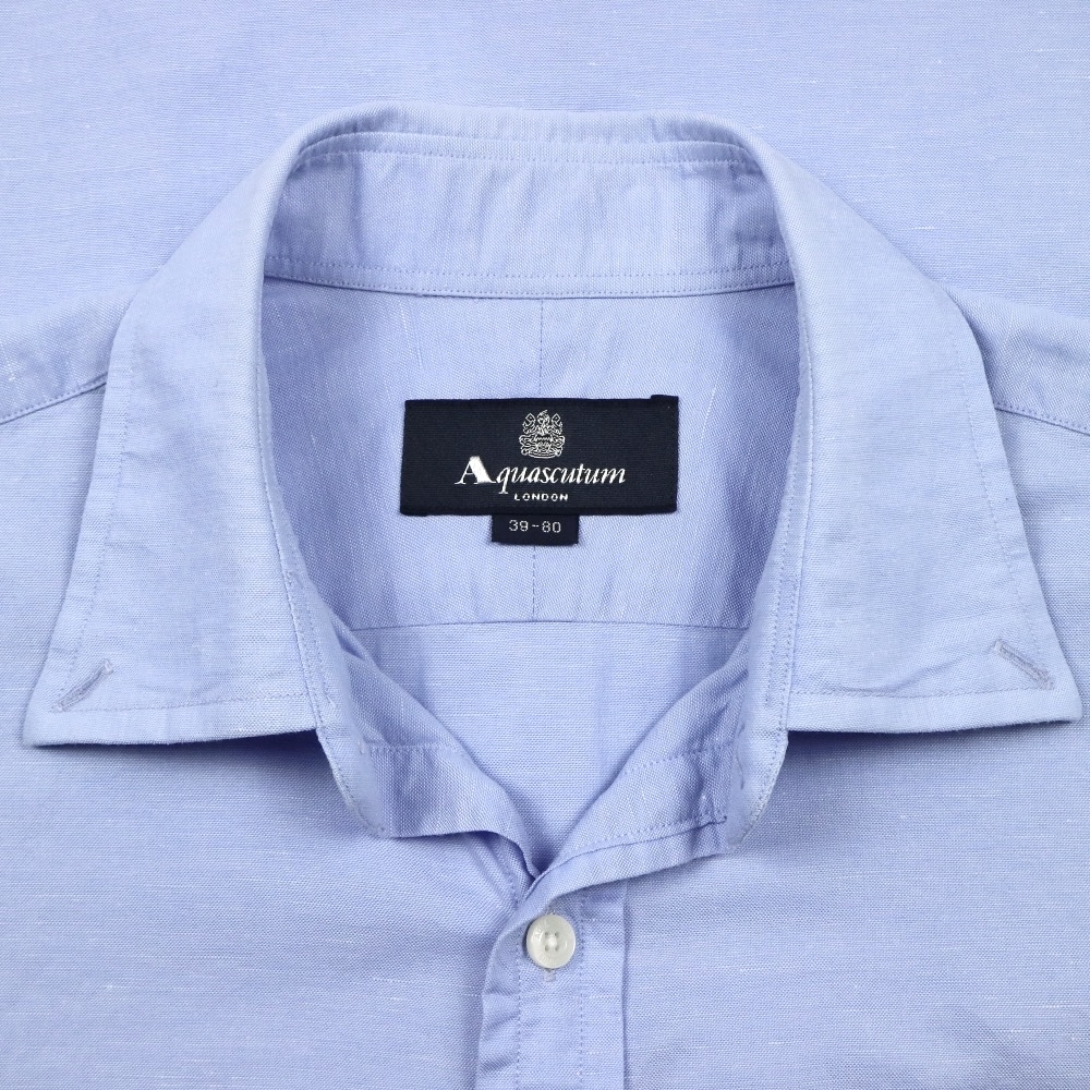Aquascutum Cotton Linen Button-down Shirt Size 39 / M