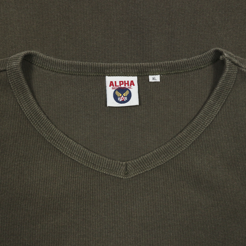Alpha Industries Olive L/S T-Shirt Size L