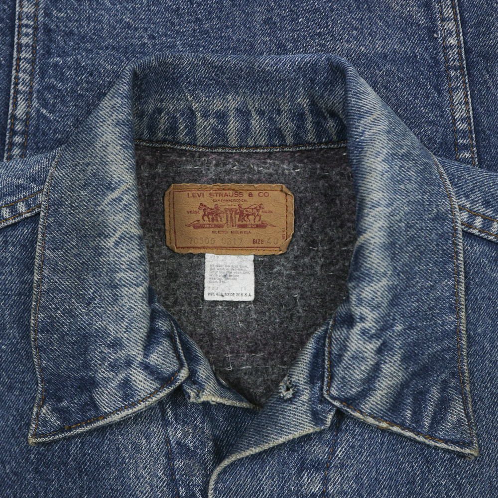 Vtg 70s Levi's Blanket Lined Type 3 Denim Jacket Size M