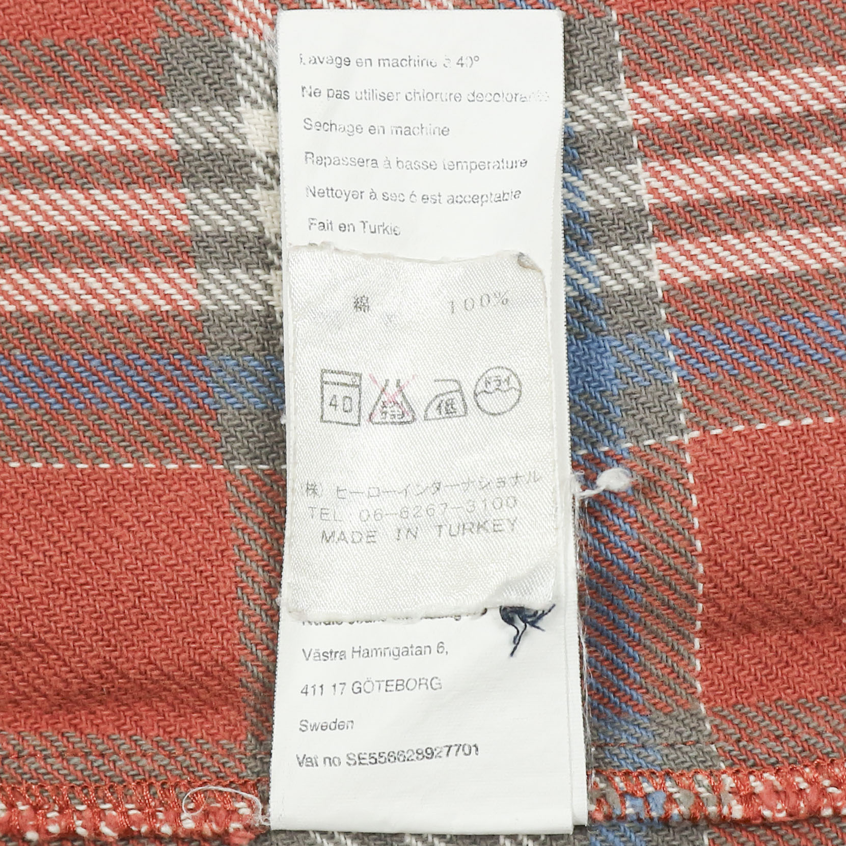 Nudie Jeans Classic Flannel Shirt Size L