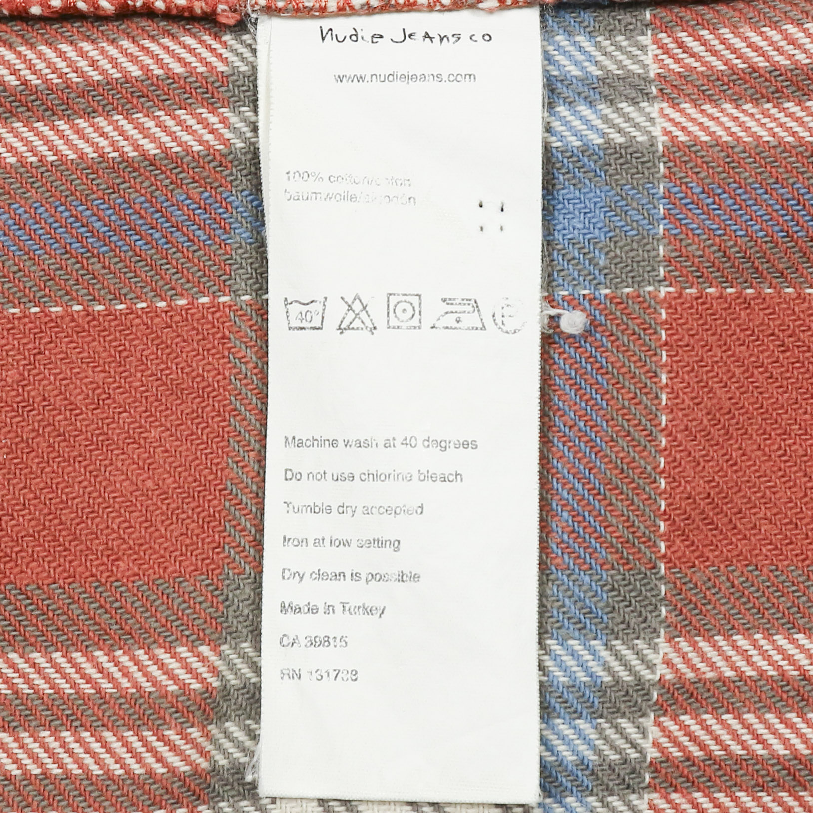 Nudie Jeans Classic Flannel Shirt Size L