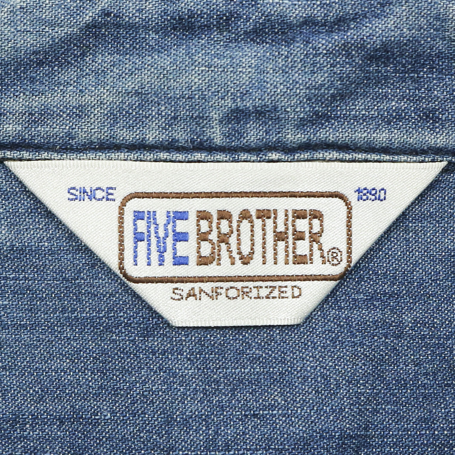 Five Brother Light Denim Work Shirt Size M