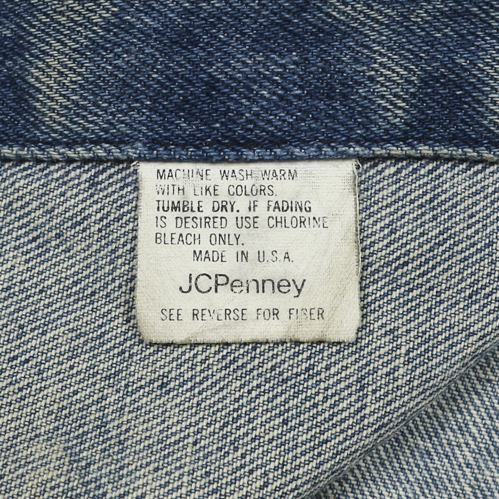 80s Plain Pockets JCPenney USA Trucker Denim Jacket Size M