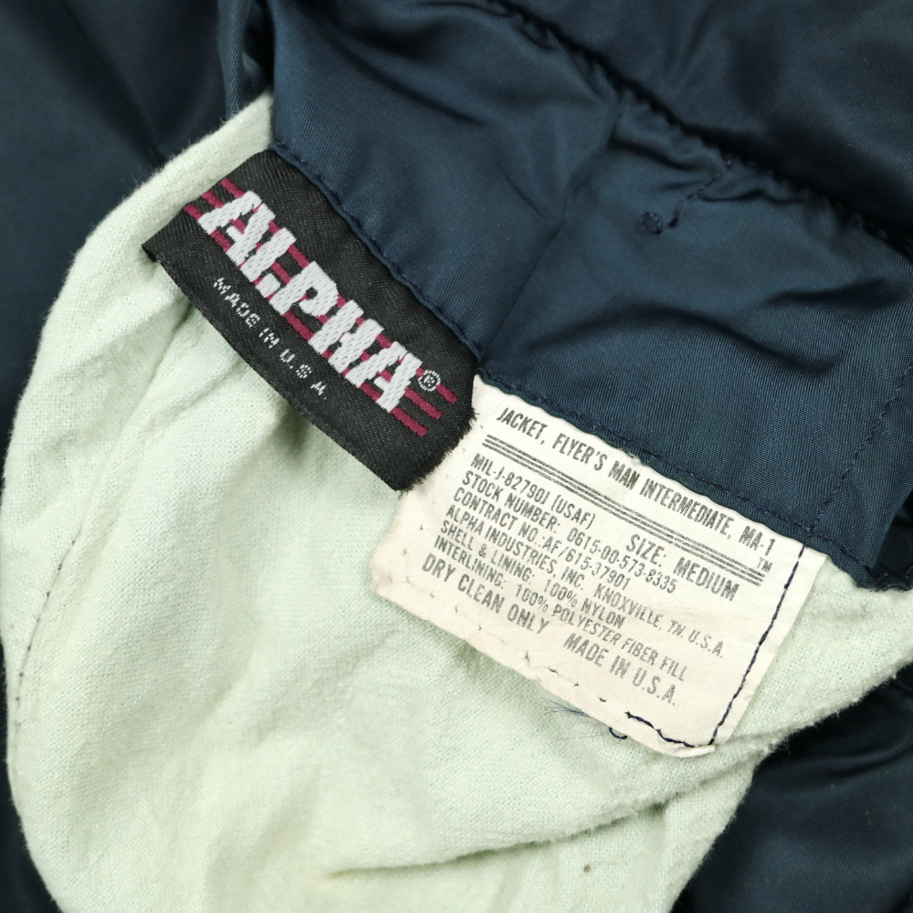 90s Alpha Industries MA-1 Flight Jacket Size M
