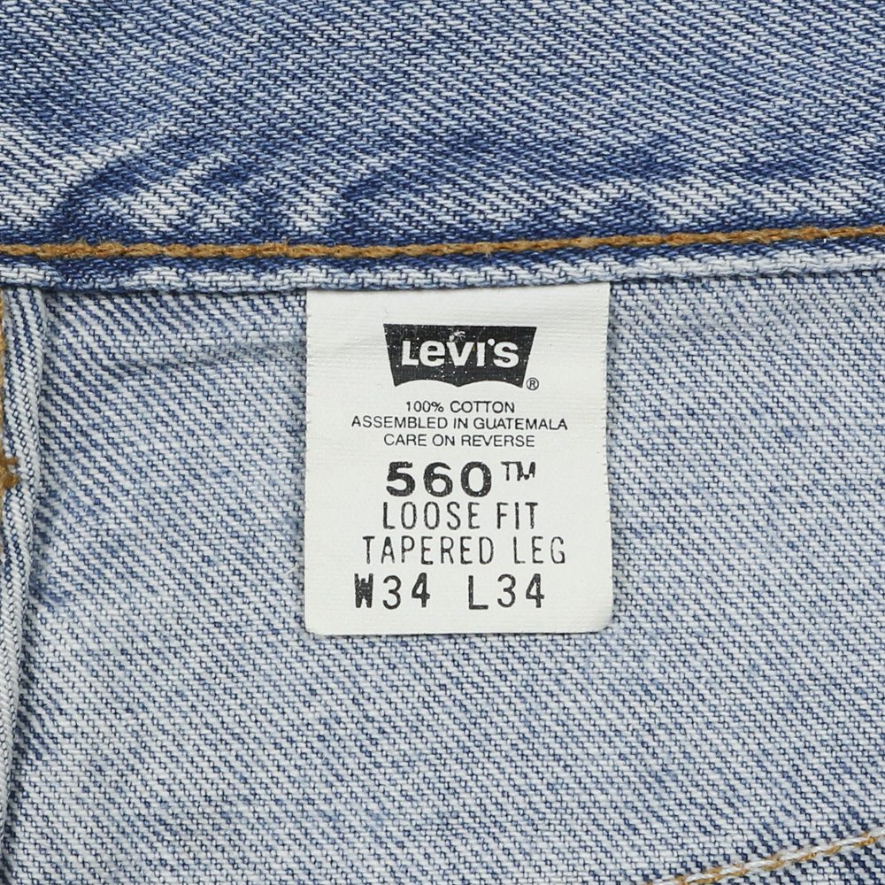 00s Levi's 560 Denim Loose Tapered Jeans Size 33