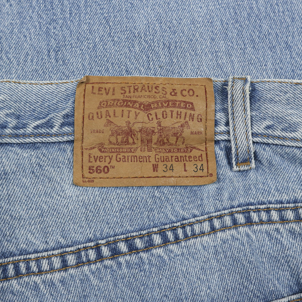 00s Levi's 560 Denim Loose Tapered Jeans Size 33