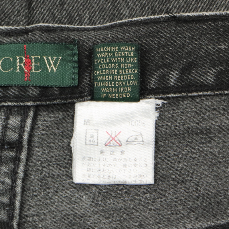 90s J.Crew Made in USA Black Denim Jeans Size 32