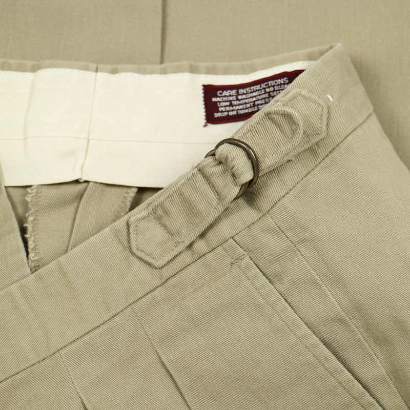 Vtg Made in USA Pleated Khaki Trousers Size 35