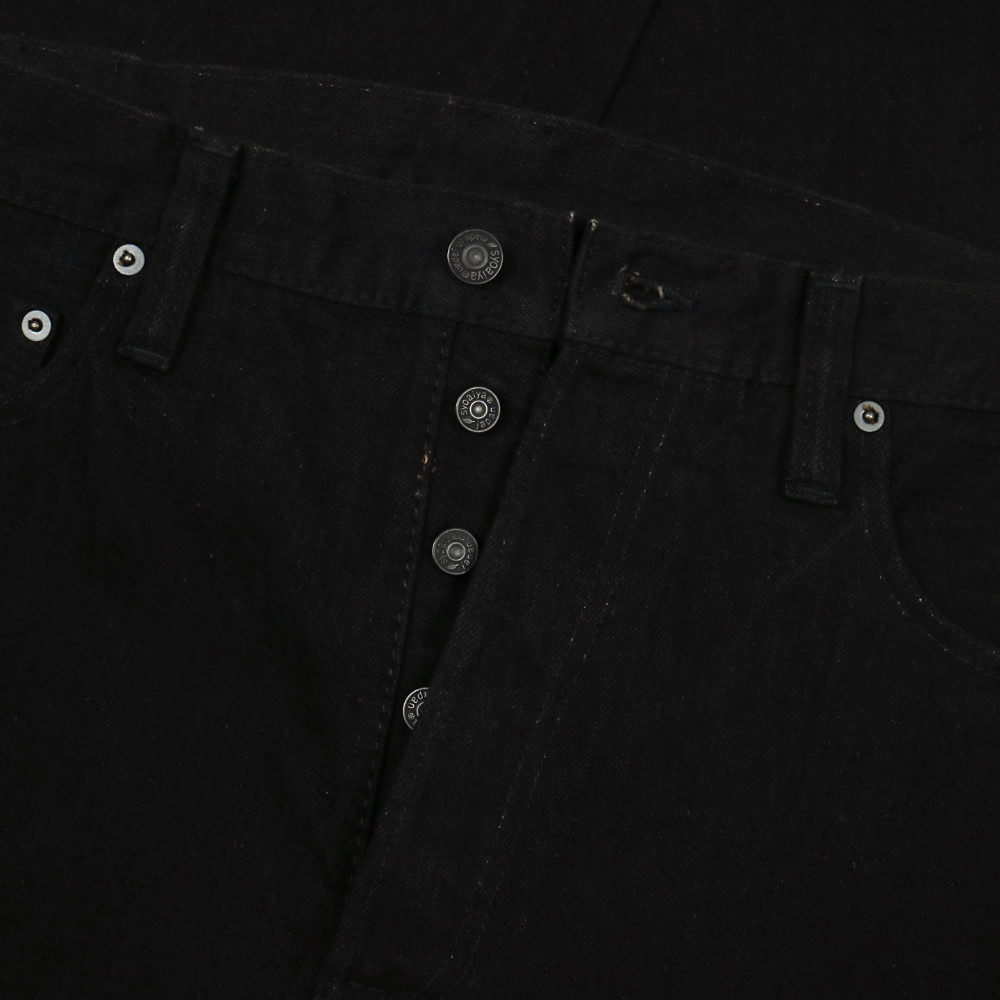 Pure Blue Japan Tea-core Dyed Black Selvedge Jeans TCD-003-BK Size W36