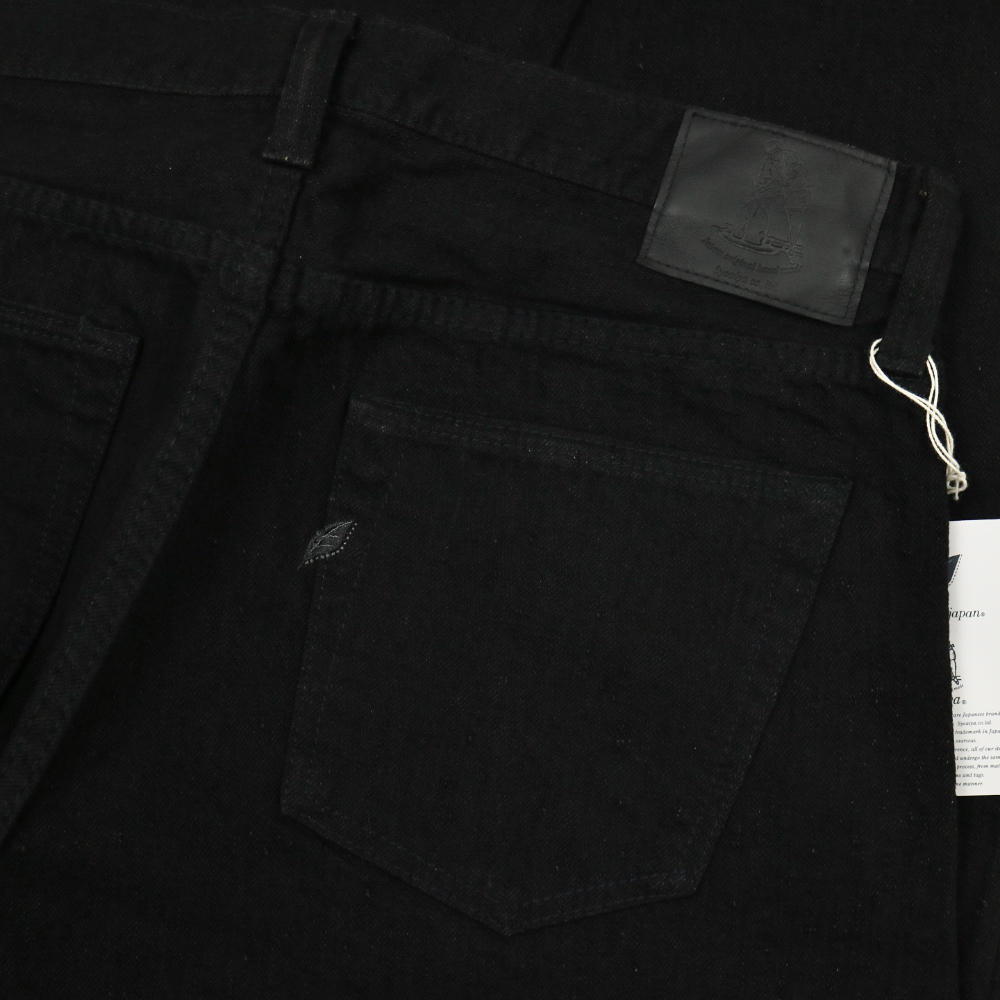 Pure Blue Japan Tea-core Dyed Black Selvedge Jeans TCD-003-BK Size W36