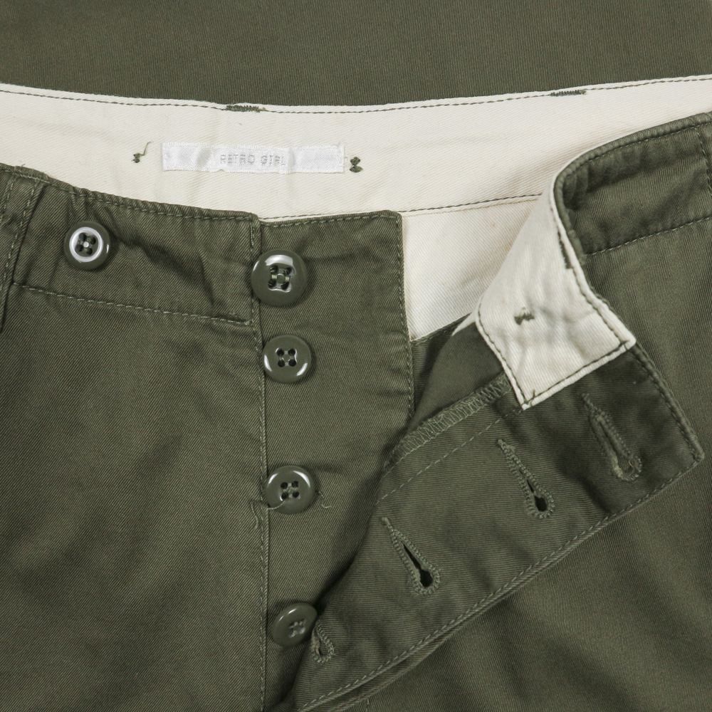 Retro Girl Brand Olive Cotton Pants Size 31