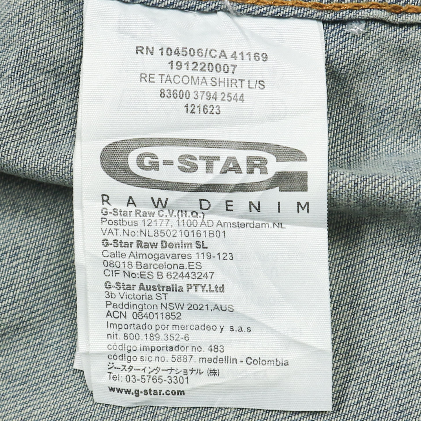 G-Star Raw Denim Work Shirt Women Size S