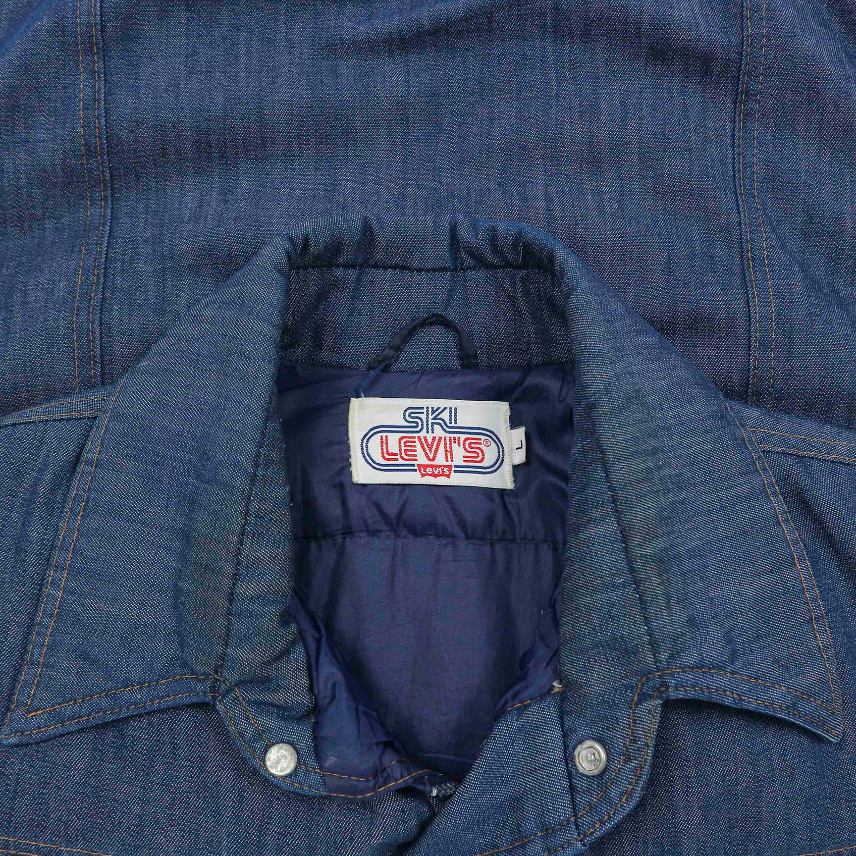 Vintage 70s Levi's Ski Down-lined Denim Jacket Size L