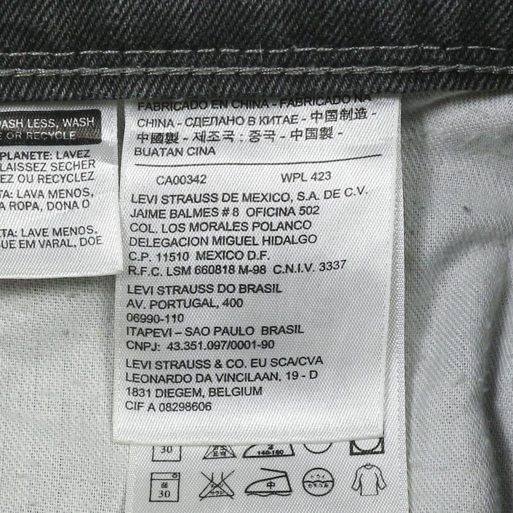 Levi's 513 Grey Denim Jeans Size 28